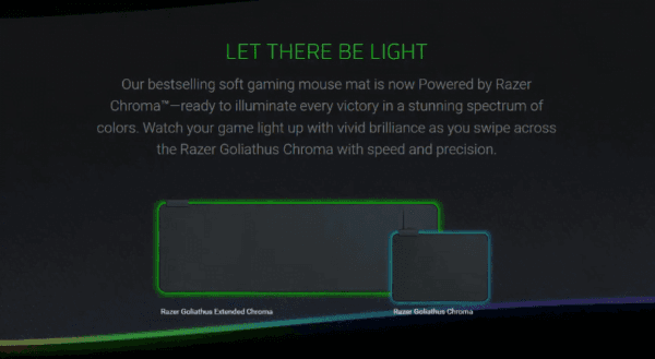 Razer Goliathus Chroma RGB Soft Gaming Mouse Mat - Black