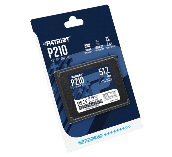 PATRIOT MEMORY P210 SSD 512GB SATA 3 Internal Solid State Drive 2.5 (P210S512G25)